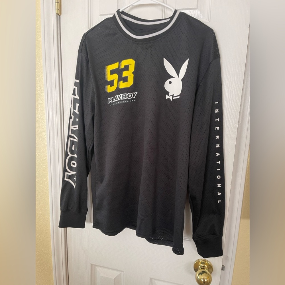 New! Playboy long sleeve jersey-Medium
